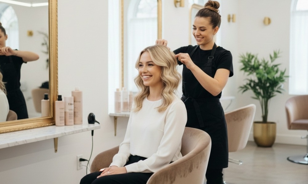 Wash & Blow Dry with Optional Cut, Conditioning, or Root Colour