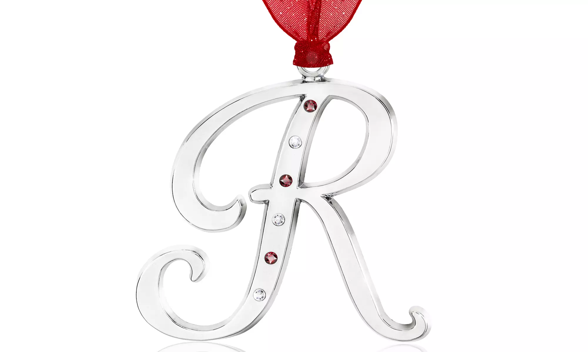 Silvertone Initial Ornaments