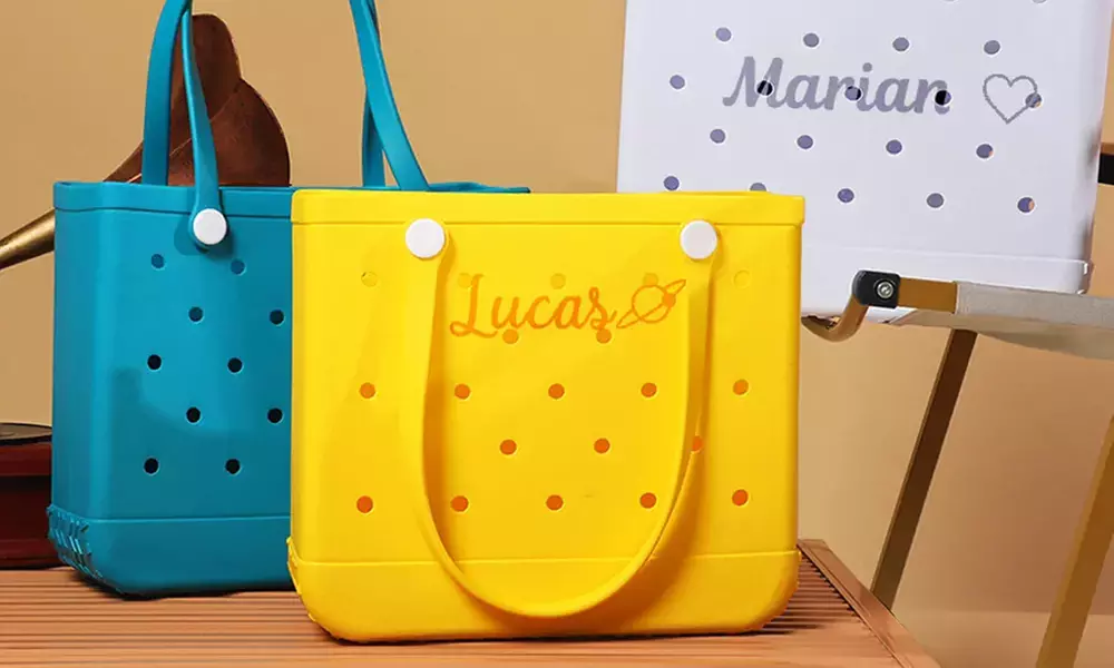 Get Mom beach-ready with these trendy, Waterproof Custom Beach Bags
