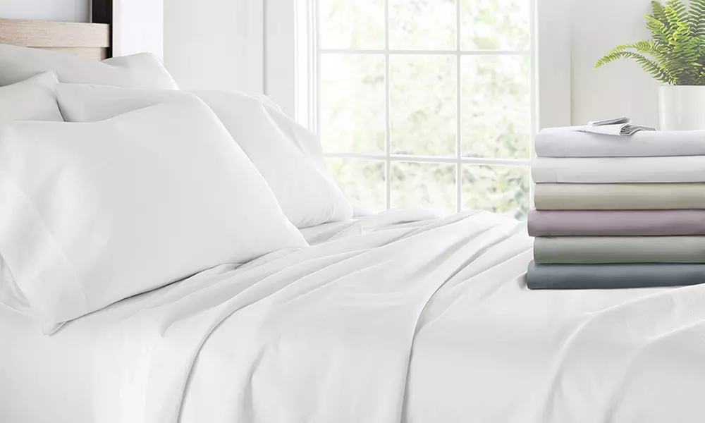 Simply Soft 300 Thread Count Solid Cotton Bed Sheet Set for All Bed Sizes