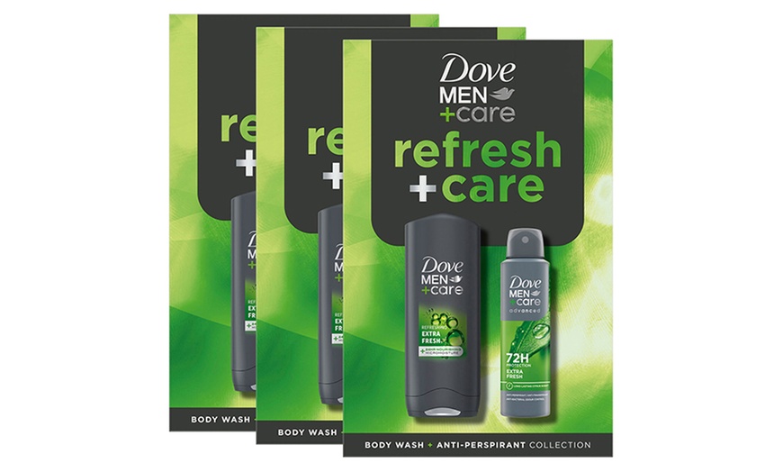 Image 6: One, Two, Three or Four Dove Men+Care Refresh+Care Duo Gift Set