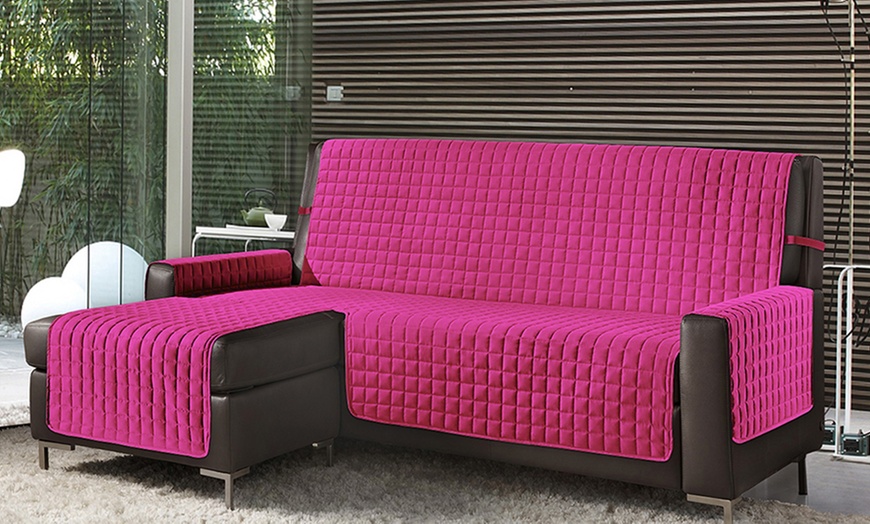 Image 15: Omkeerbare gewatteerde bankhoes