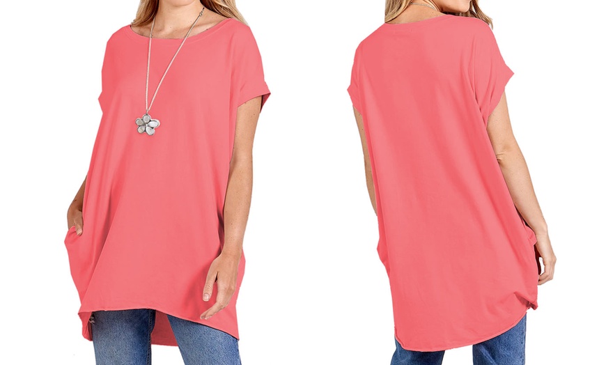 Image 4: Want Clothing Oversized Sleeveless Hi-lo Back Baggy T-Shirt Dress