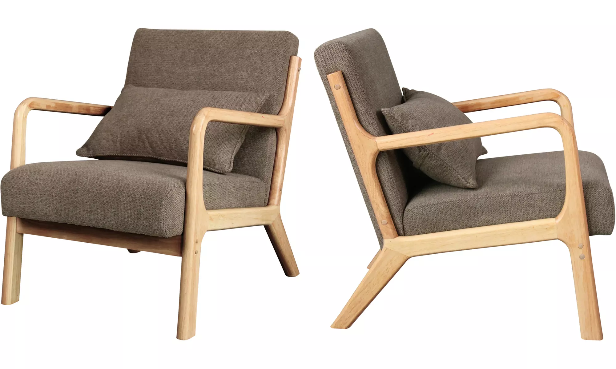 Poltrona in tessuto e legno Zach Doosense