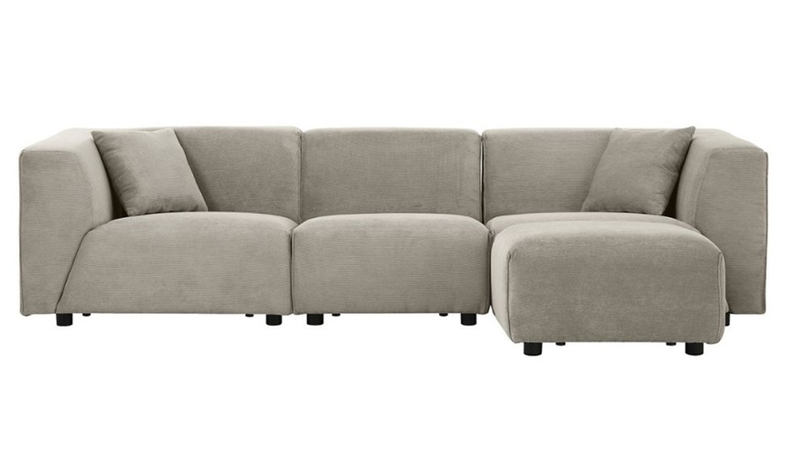 Image 30: Canapé modulable 3 ou 4 places avec pouf en velours côtelé de Kocoon