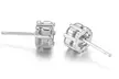 Flower Stud Earrings Set Made with Cubic Zirconia Stones - Second Medium
