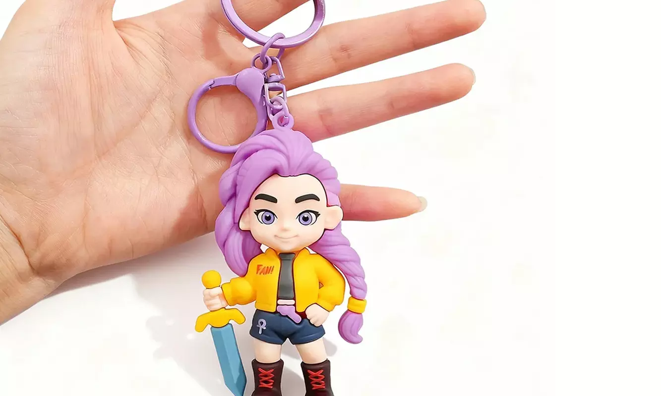 Demon Hunters-Inspired PVC Keychain