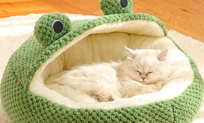 Image 6: Pet Nesting Sleeping Bed - PETBED-WHT, PETBED-GRN, or PETBED-FROG