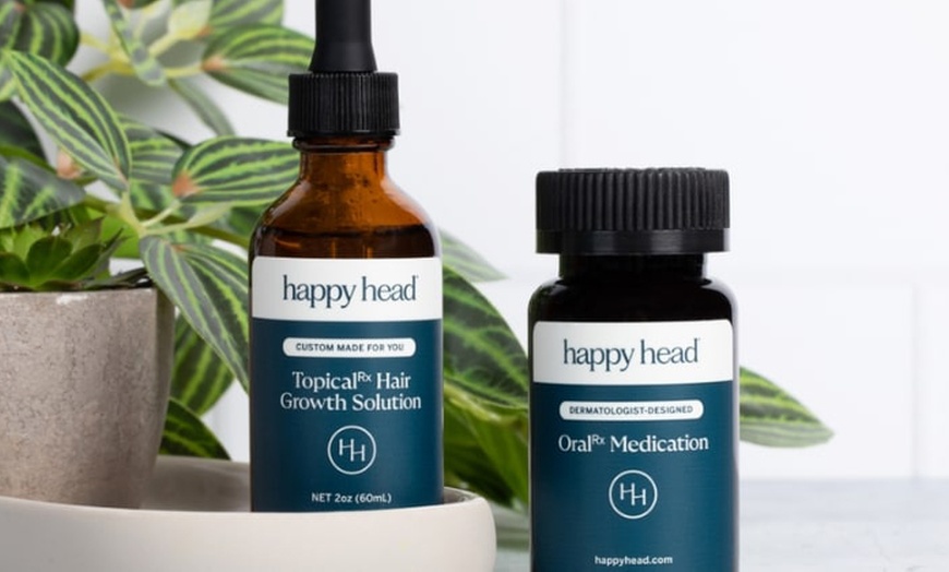 Image 1: Receive A Free Dermatologist Consultation with Big Savings on Rx Hair Growth Solutions At Happy Head