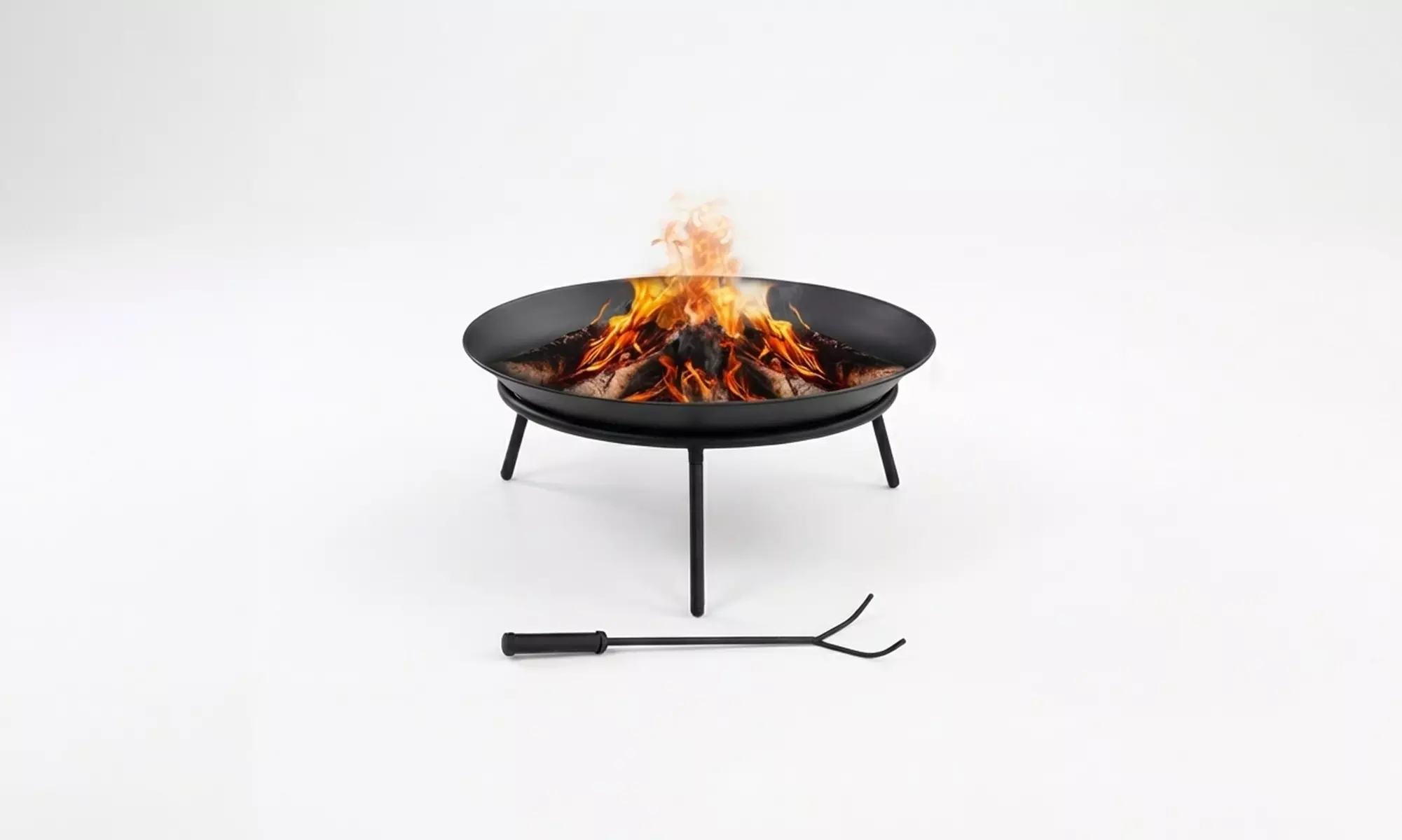 Outsunny Portable Metal Fire Pit - Compact Outdoor Garden Fire Bowl