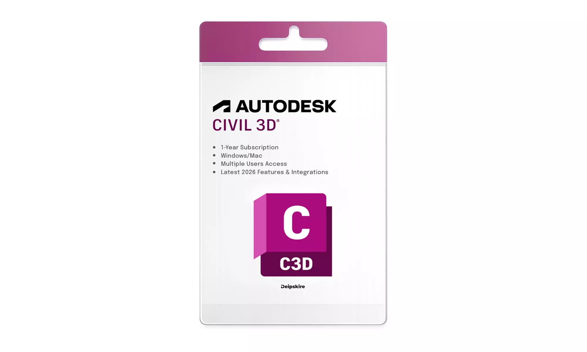 Autodesk Civil 3D 2026: 1-Year Subscription (Includes AutoCAD)