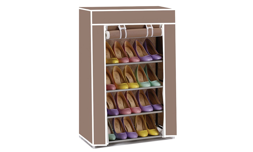 Image 8: Canvas Shoe Rack