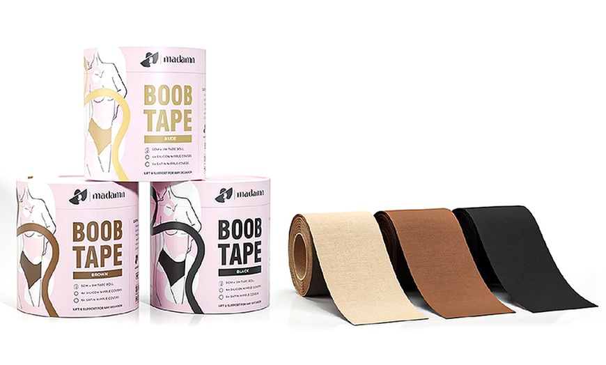 Image 1: Madamn Invisible Adhesive Strapless 5m Tape