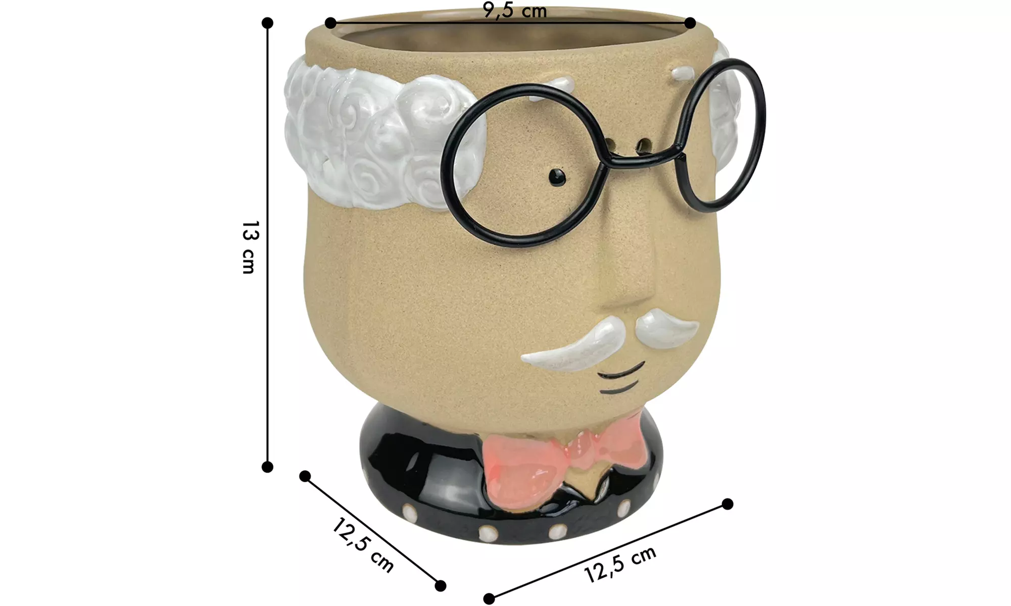 Vaso in ceramica di design con volto