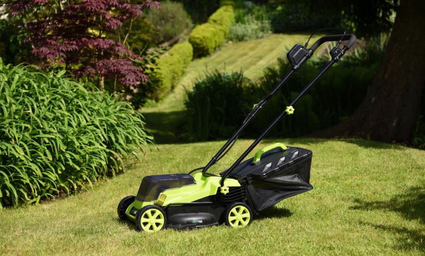 Image 1: AeroTek 20V Cordless Garden Lawn Mower