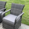 Image 2: Outdoor Rattan Garden Furniture Dining Set Table And Chair 