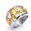 Image 2: Golden Elephants Ring From Tunk Show  Collection