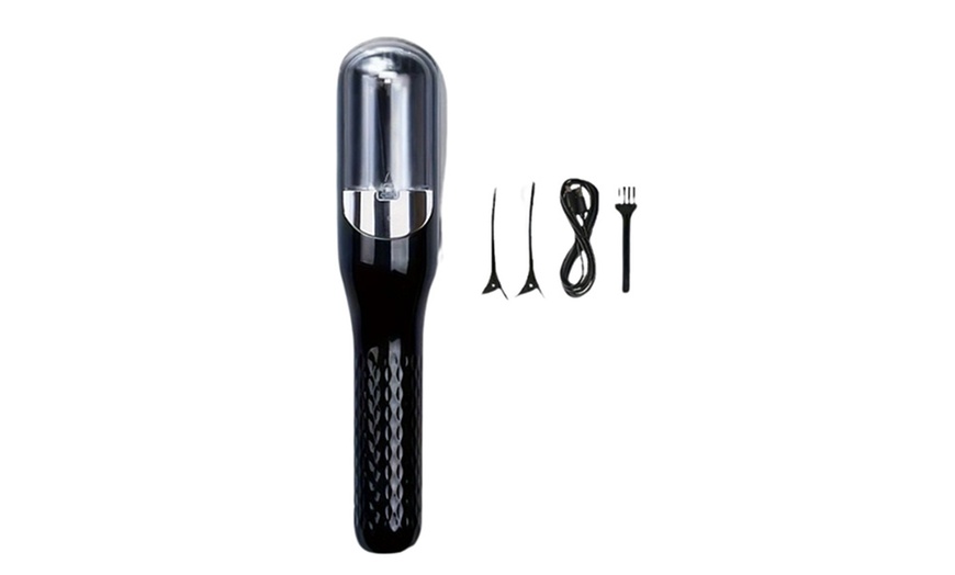 Image 2: Cortador de puntas abiertas recargable y con función de alisado