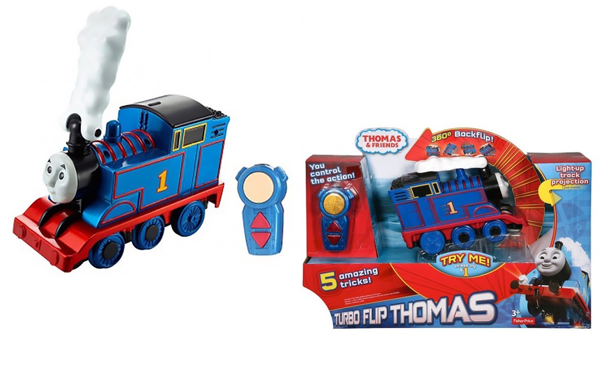 Image 1: Fisher Price Turbo Flip Thomas RC