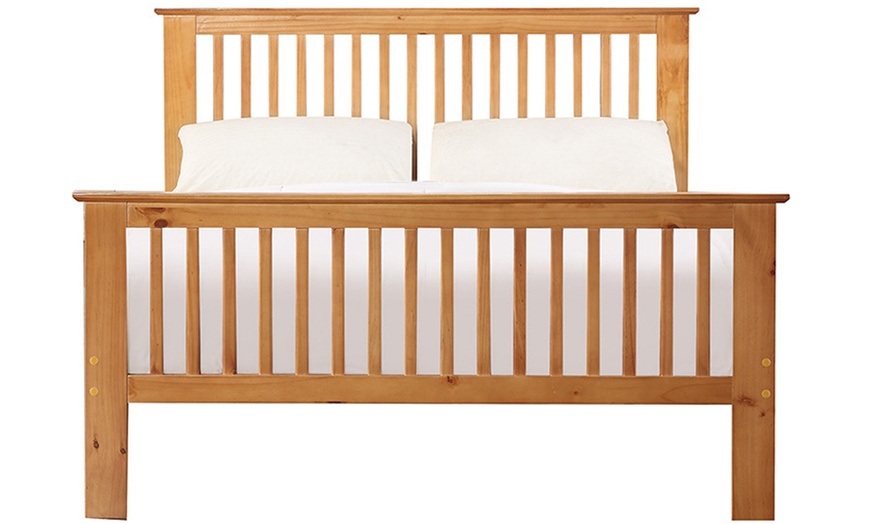 Image 5: Pine Wood Bed Frame