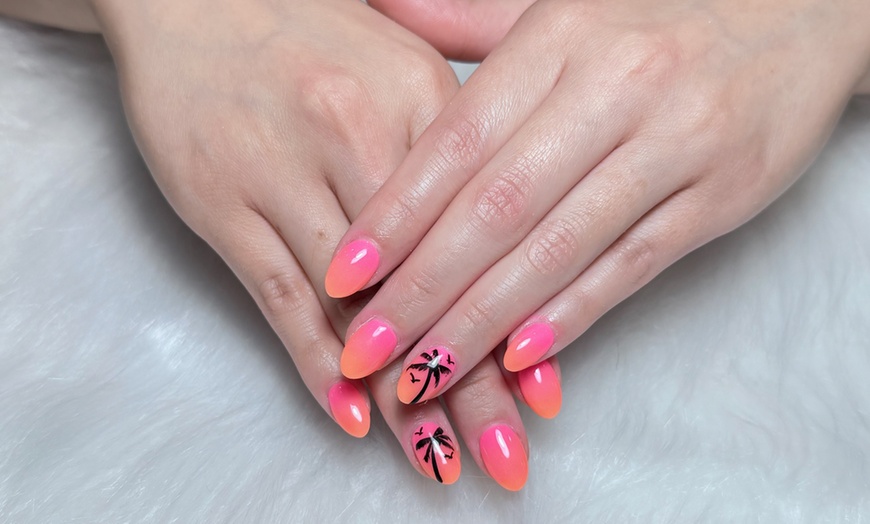 Image 2: SNS Manicure w/ Spa or Gel Pedicure, Gel X Set w/ Gel Pedicure & More
