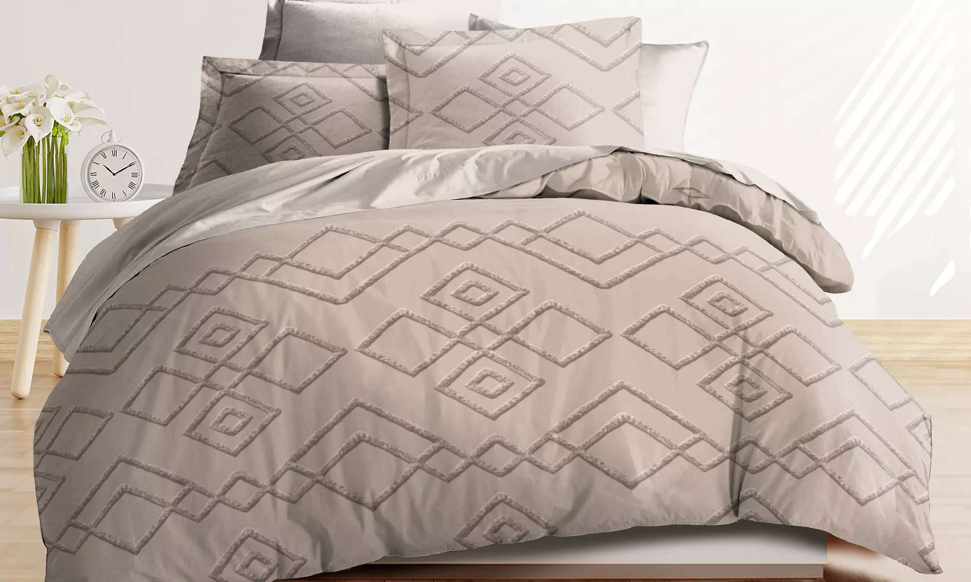 Parure de couette 3 pièces "Louna" d'Univers Décor