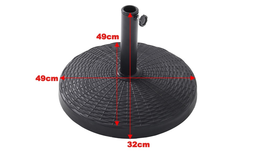 Image 19: Heavy-Duty Umbrella Base for Rotating Parasol in Four Styles
