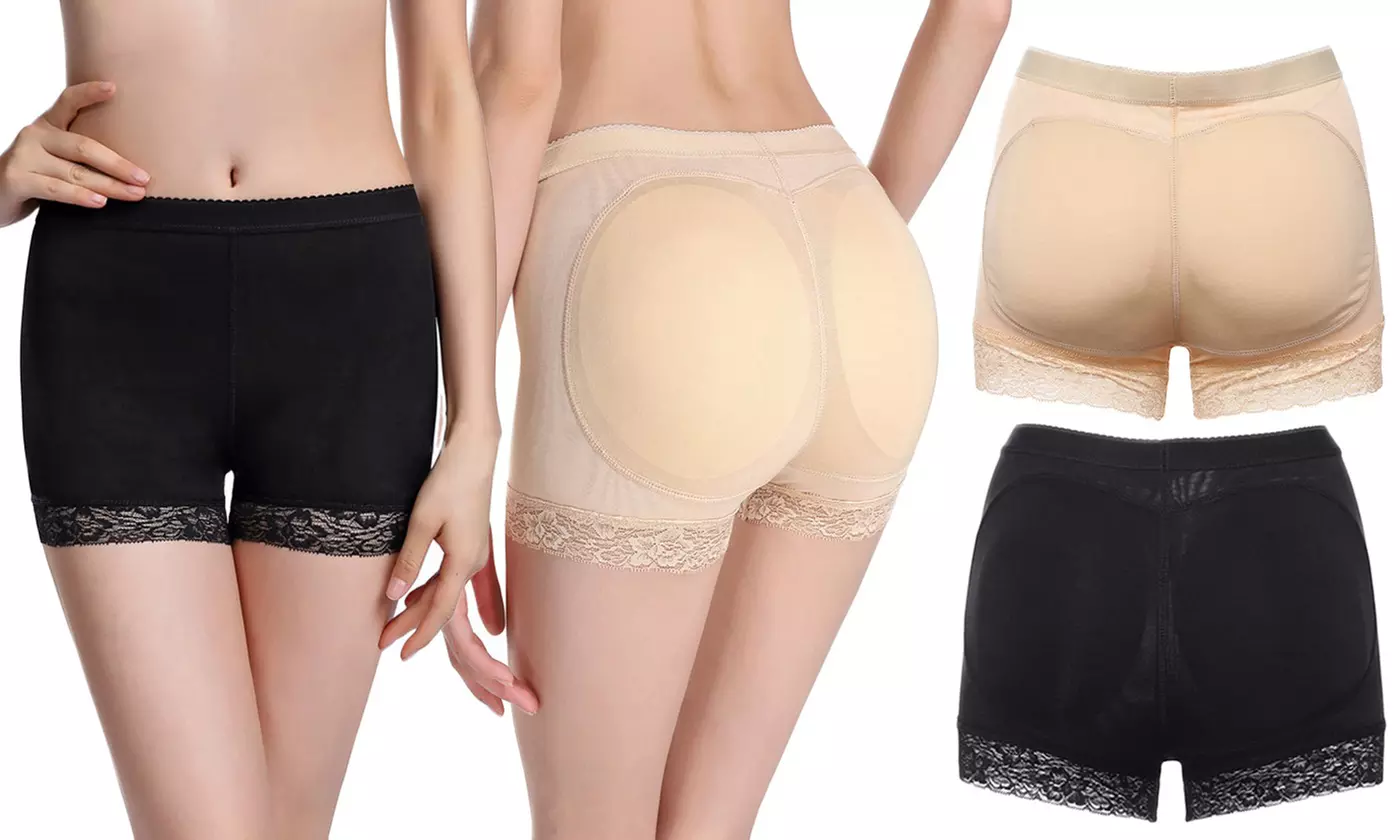Women Seamless Shorts Lace Butt Lifter Padded Panties Enhancer Underwear