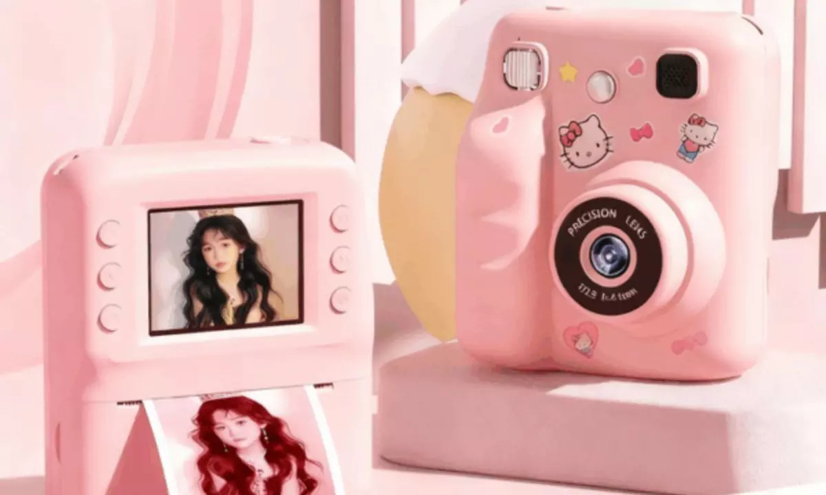 Kids Polaroid Cameras, Assorted Colours with Memory Card and Paper