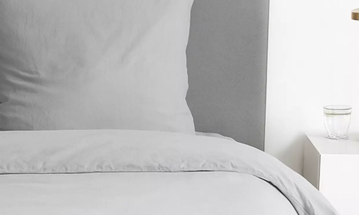 Parure de lit "Uni" micro lavée