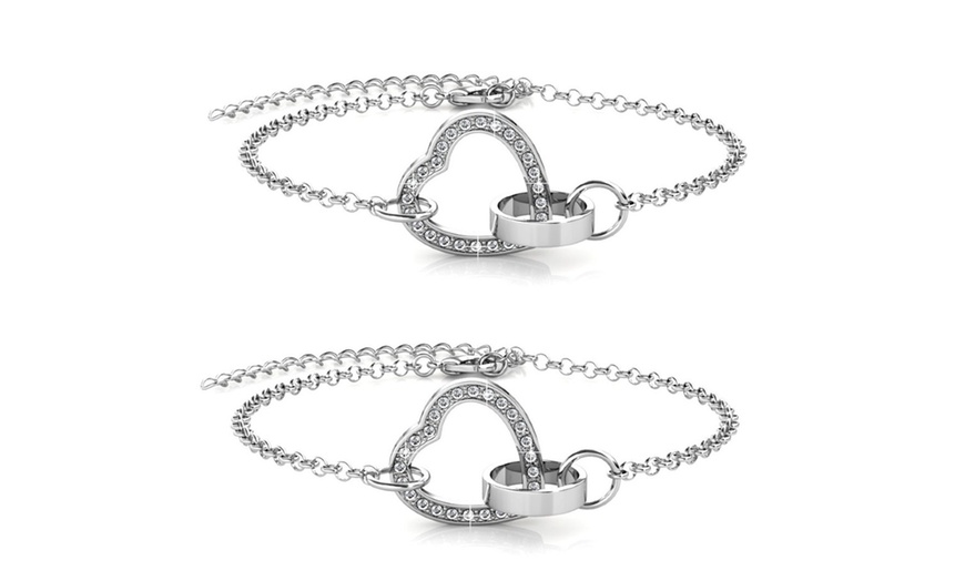 Image 18: Locked Heart Bracelet Chain Bracelet