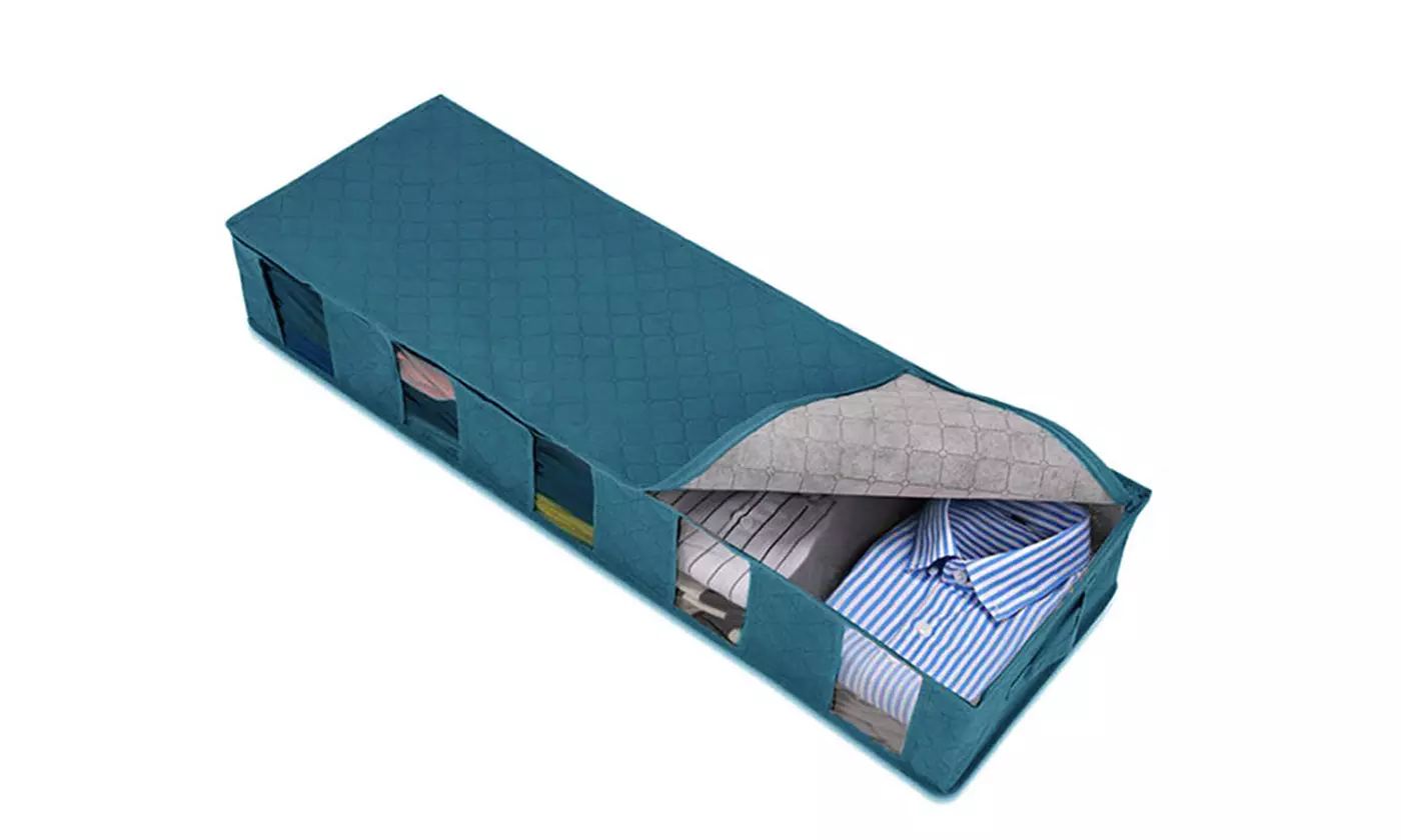 Non-Woven Clothes Storage Under-Bed Bins Foldable Closet Organizer Containers