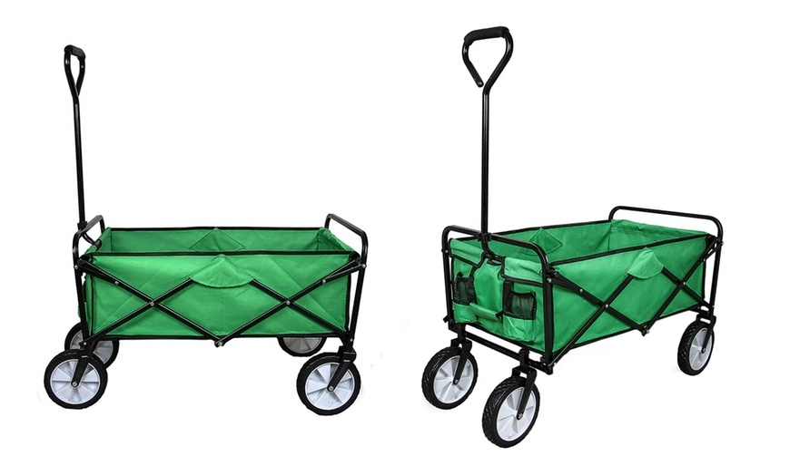Image 3: Foldable Garden Cart Wagon