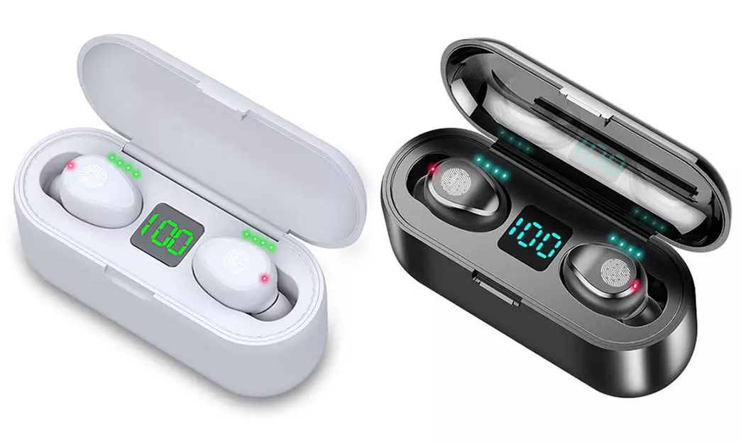 Écouteurs sans fil avec powerbank, bluetooth 5.0 - Primary Image