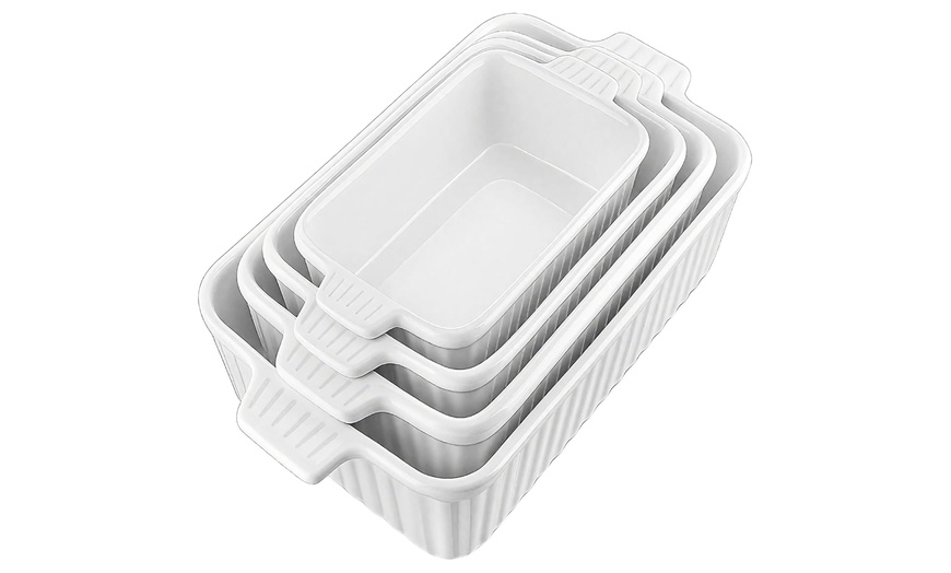 Image 2: Alivio 4-Piece Microwave and Oven-Safe Ceramic Bakeware Set