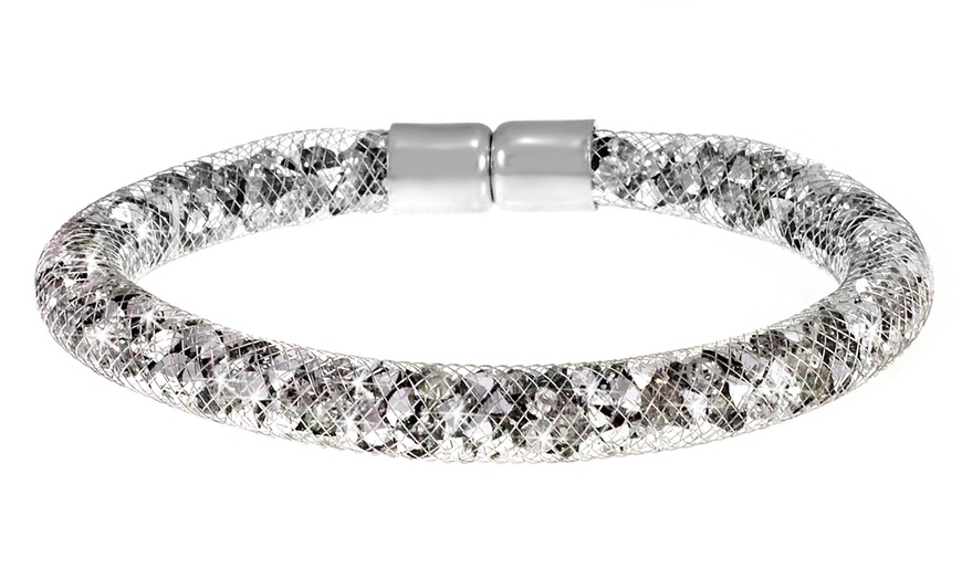 Image 3: Pulsera en tonos plateados de SC Crystal
