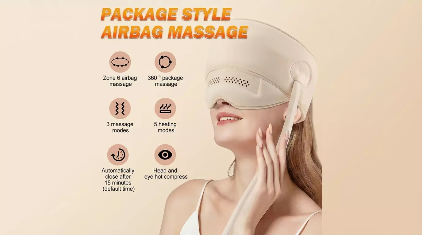 2-in-1 Electric Head Massager with Air Compression and Vibration