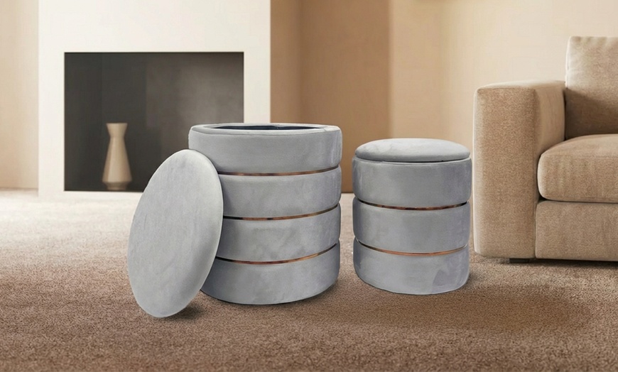 Image 5: Lot de 2 poufs de rangement "Romeo e Giulietta"