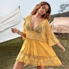 Image 8: Boho-Style Lace Cover-Up Beach Dress
