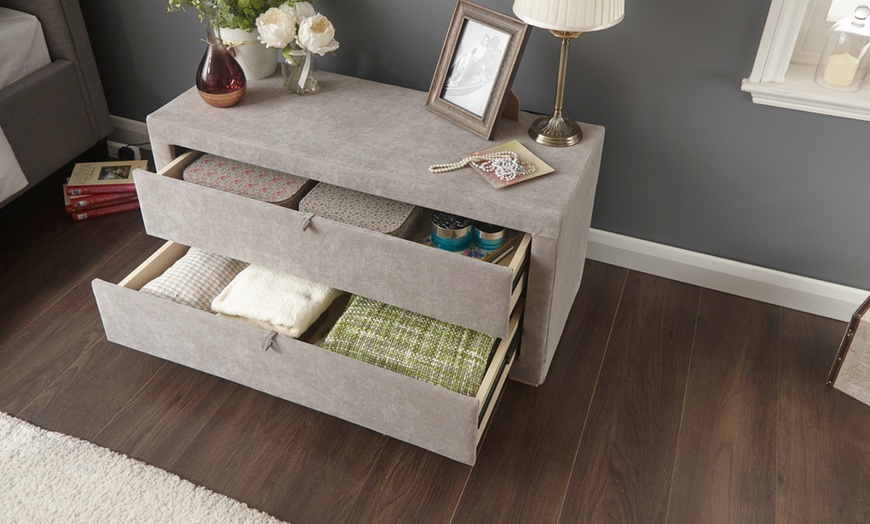 Image 13: Two-Drawer Storage Ottoman in 2 Colours