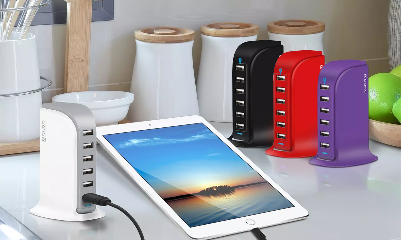 Aduro PowerUp 40-Watt 6-Port USB Charging Station - Primary Image