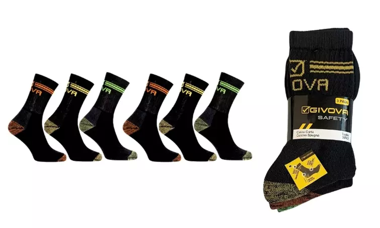 6 o 9 calze protettive da lavoro Givova
