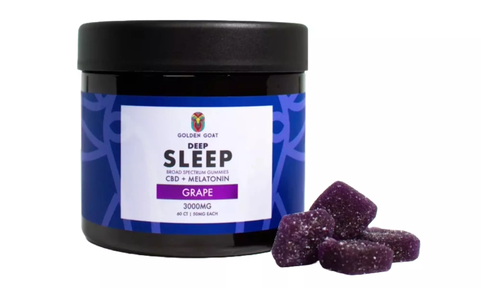 Deep Sleep CBD Gummies with Melatonin by Golden Goat (Multiple Flavors)