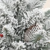 Image 6: Prelit Small Christmas Tree, Snow Flocked Tabletop Xmas Tree