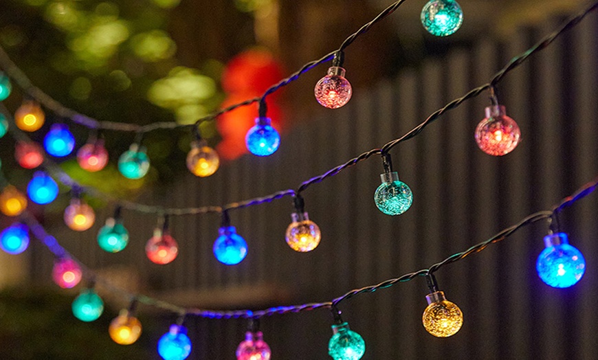 Image 5: Solar-Powered Ball String Lights
