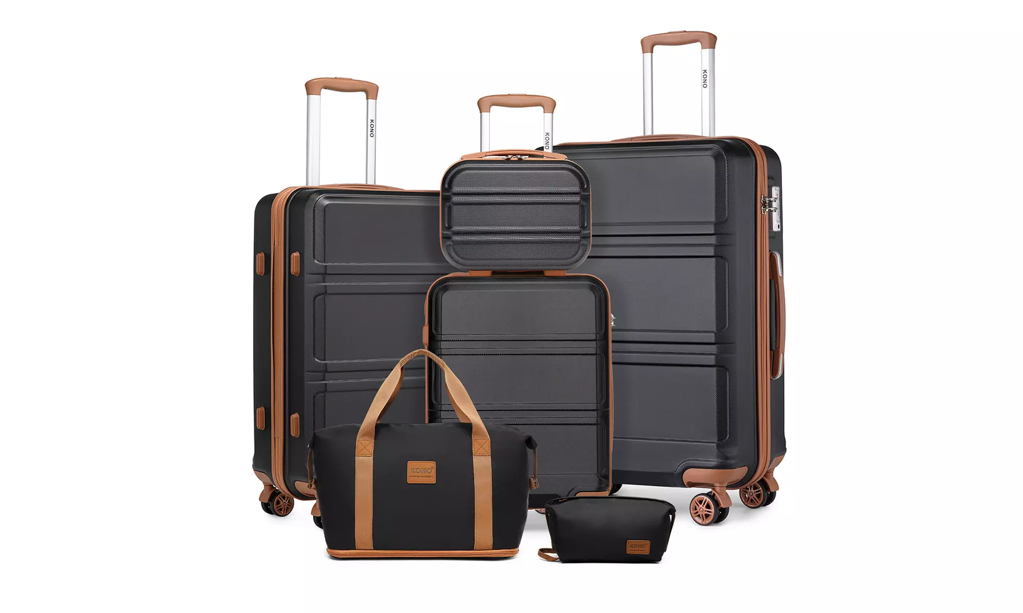 KONO 4x Reisekoffer und 2x Reisetaschen