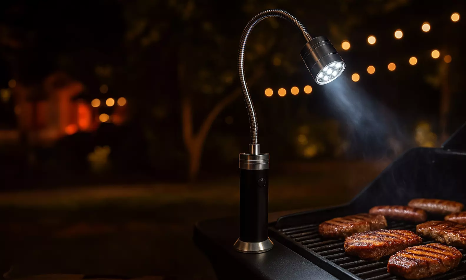 1 o 2 lámparas LED para barbacoa con cabezal inclinable 360° y base magnética - Primary Image