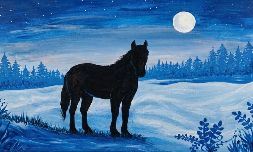 Image 9: Glow Together- Glow In The Dark SIP N Paint Class
