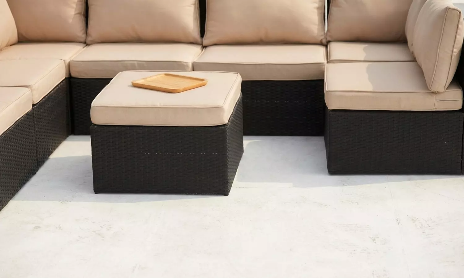 Salon de jardin modulable Kocoon 5 places en résine tressée