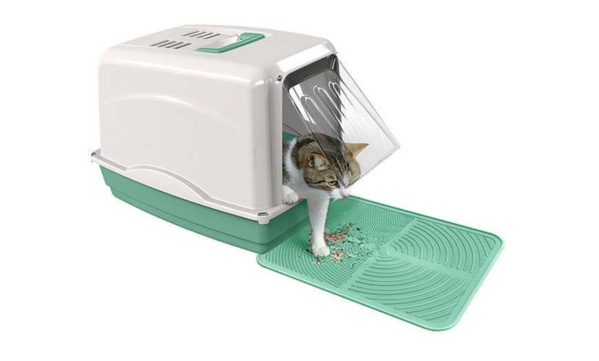Image 4: Tapis rigide antidérapant de litière pour chat